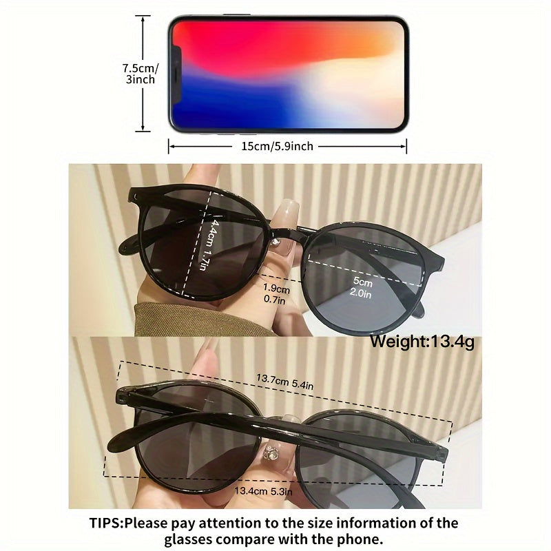 Style8co 6 adet Kadın Oval Çerçeve Çok Renkli Klasik Renk Serisi Trendy Minimalist Foto Parti Gözlüğü